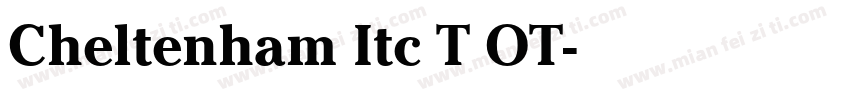 Cheltenham Itc T OT字体转换